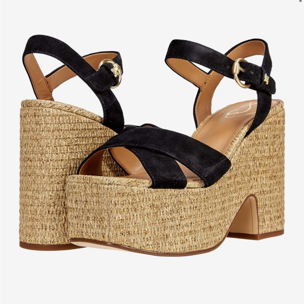 Sam Edelman Trianna 2 Platform sandals in black New with box size 9.5